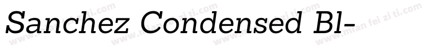 Sanchez Condensed Bl字体转换